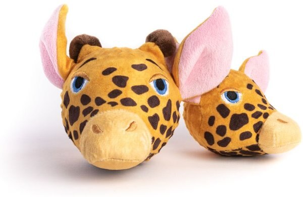 fabdog Giraffe Faball Squeaky Stuffing-Free Dog Toy, Yellow