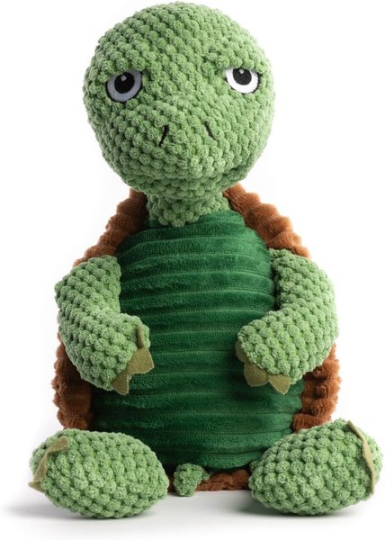 fabdog Floppy Turtle Squeaky Plush Dog Toy, Green