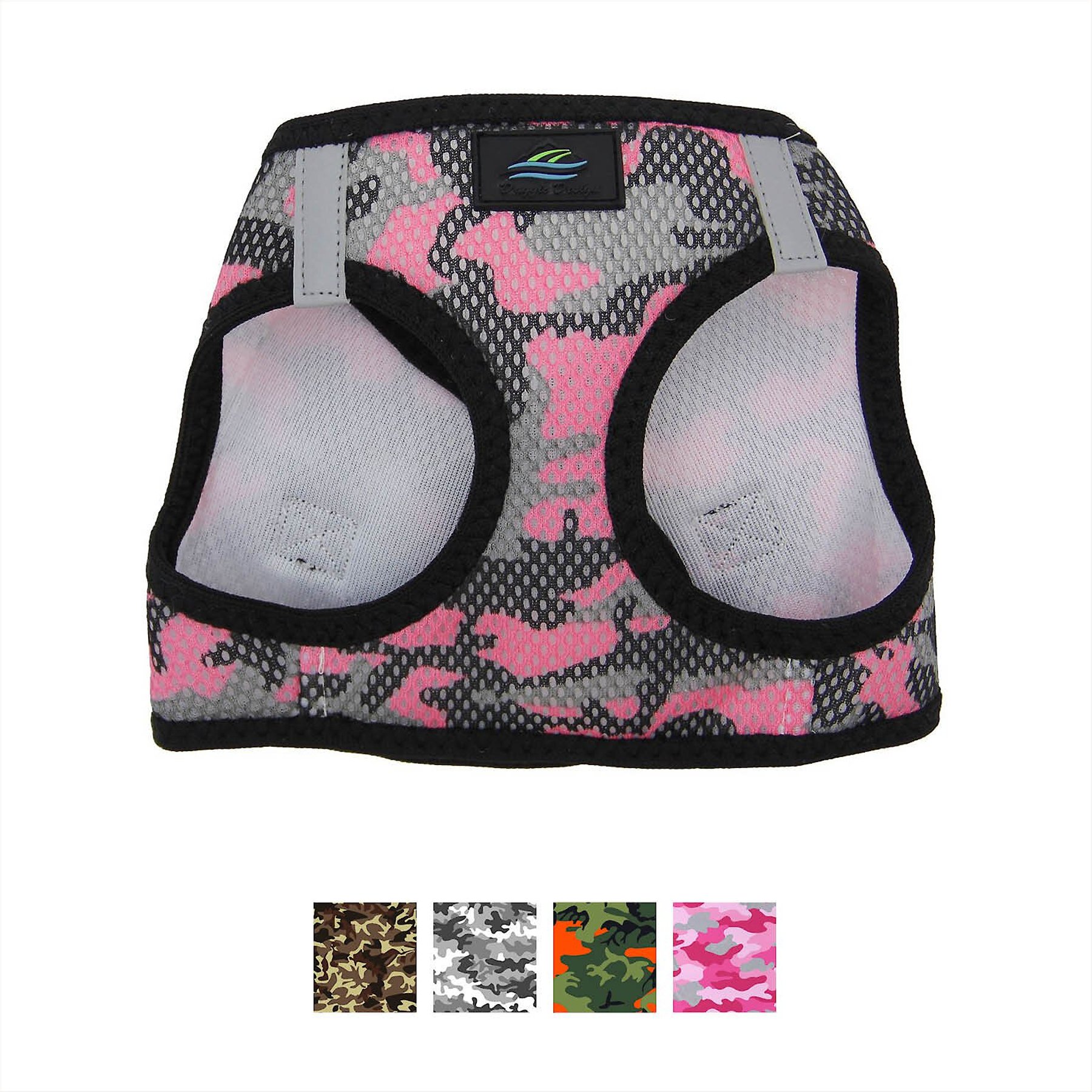 Doggie Design American River Camouflage Dog Harness, Pink Camouflage, Small