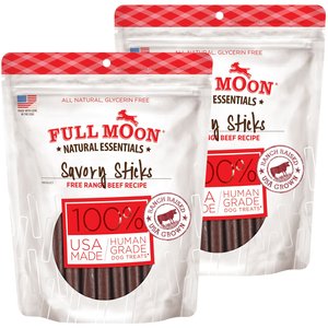 FULL MOON Chicken Jerky Human Grade Dog Treats 24 oz bag bundle of 2 Chewy