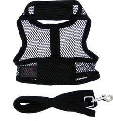 Doggie Design Cool Mesh Netted Dog Harness with Matching Leash, Black, Large slide 2 of 4