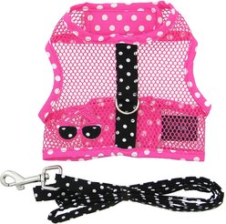 Doggie Design Cool Mesh Netted Under the Sea Sunglasses Dog Harness with Leash, Small