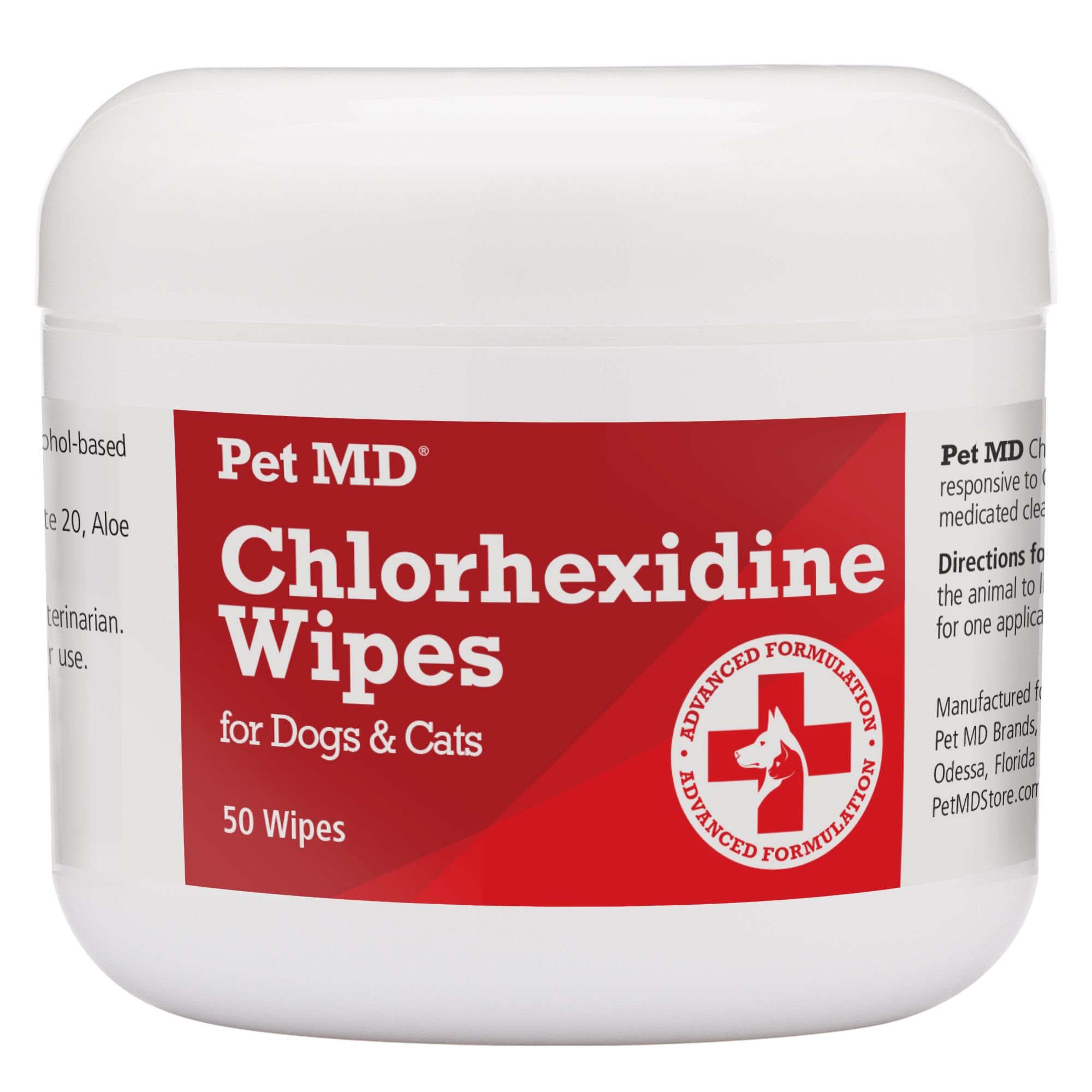 PET MD Chlorhexidine Antiseptic Wipes for Dogs & Cats Customer ...