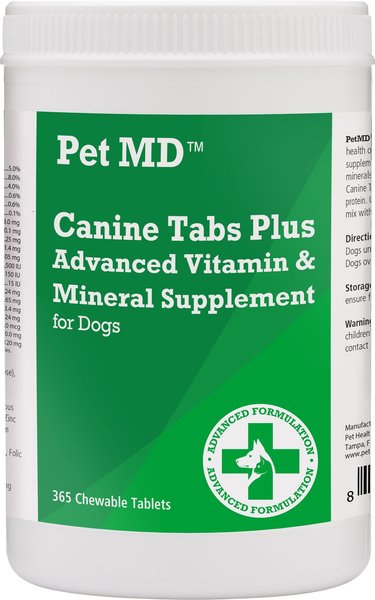 Pet MD Canine Tabs Plus Advanced Vitamin & Mineral Dog Supplement, 365 count slide 1 of 5