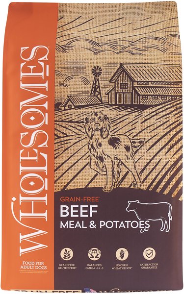 Wholesomes Grain-Free Beef Meal & Potatoes Formula Dry Dog Food, 35-lb bag slide 1 of 8