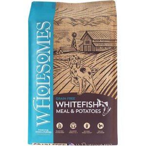 wholesomes grain free dog food whitefish