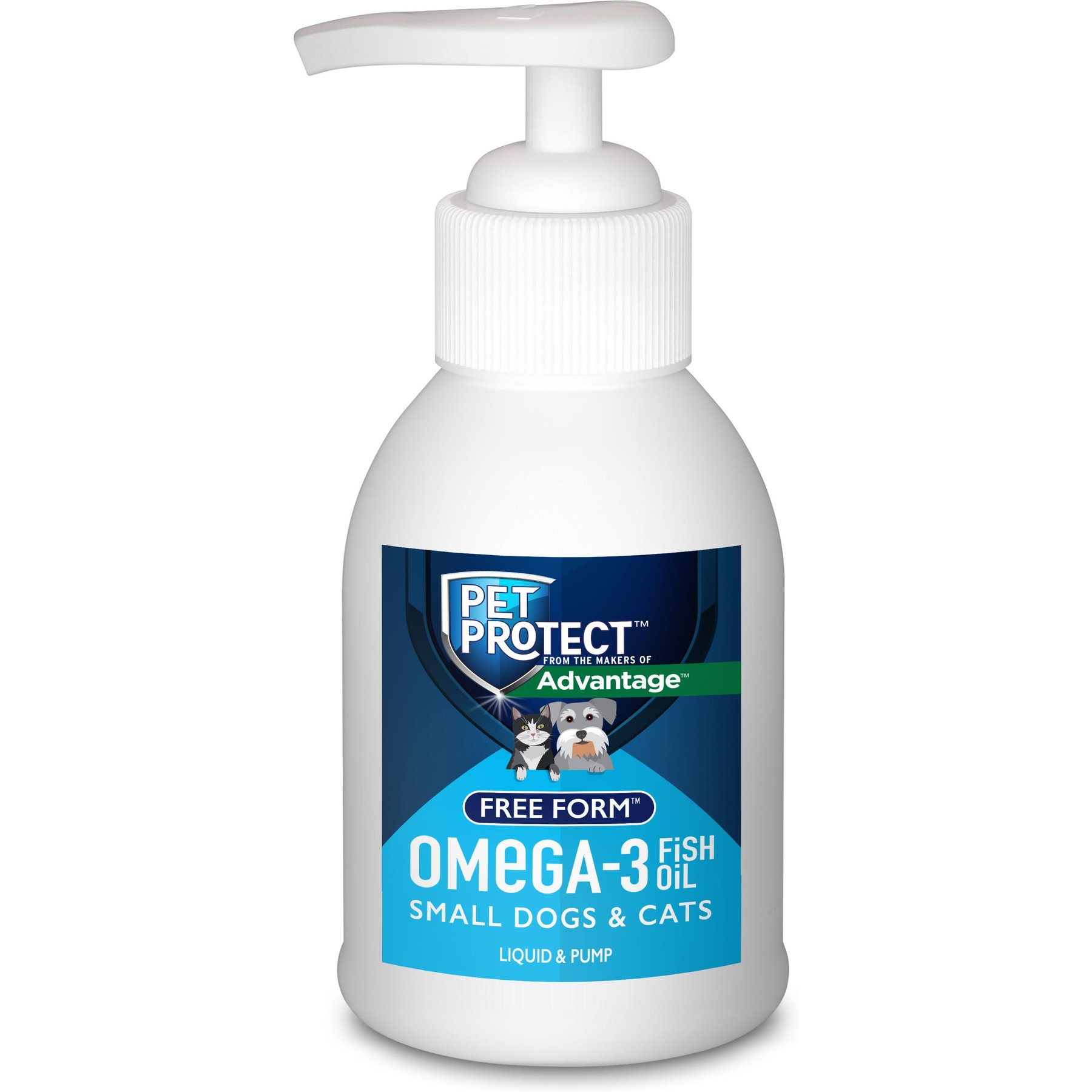 Pet Protect Omega 3 Free Form Liquid Supplement for Small Dogs Cats