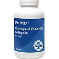 Pet MD Omega-3 Fish Oil Softgel Dog Supplement, 180 count