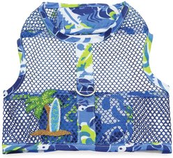 Doggie Design Cool Mesh Netted Aloha Surfboard Dog Harness with Matching Leash, Large