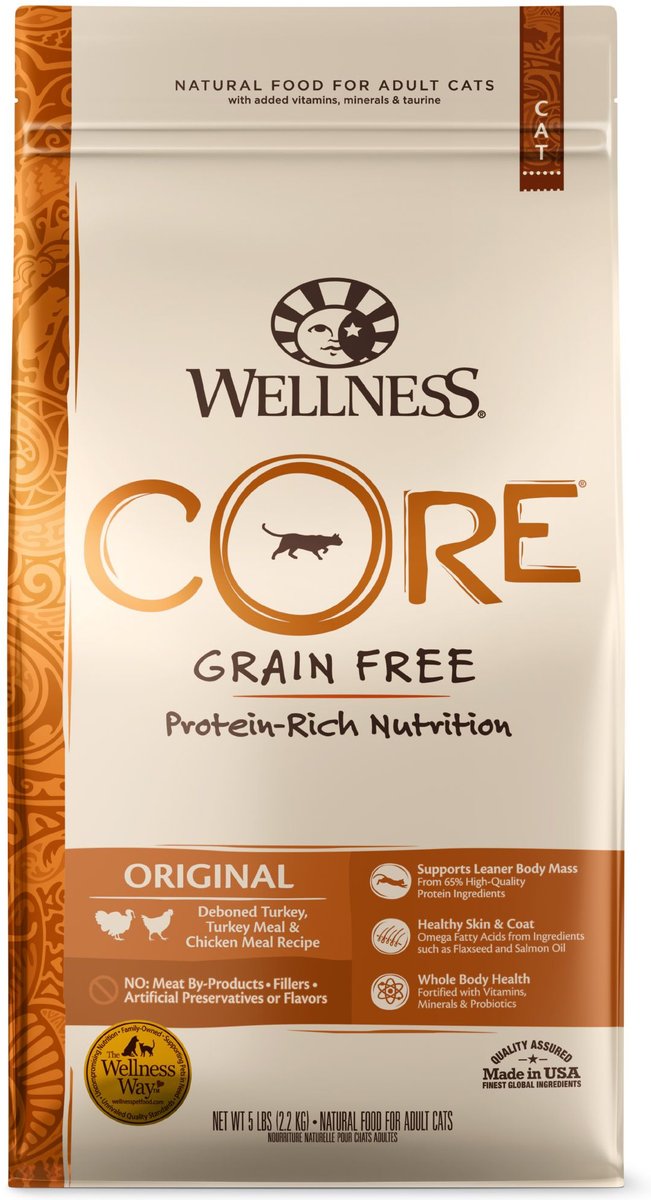 WELLNESS CORE GrainFree Original Formula Natural Dry Cat Food, 5lb