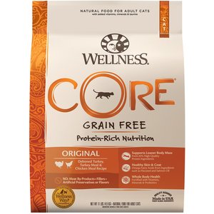 Wellness CORE Grain-Free Original Formula Natural Dry Cat Food, 11-lb bag