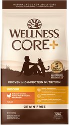 Wellness CORE Grain-Free Chicken, Turkey & Chicken Meal Indoor Formula Natural Dry Cat Food, 11-lb bag