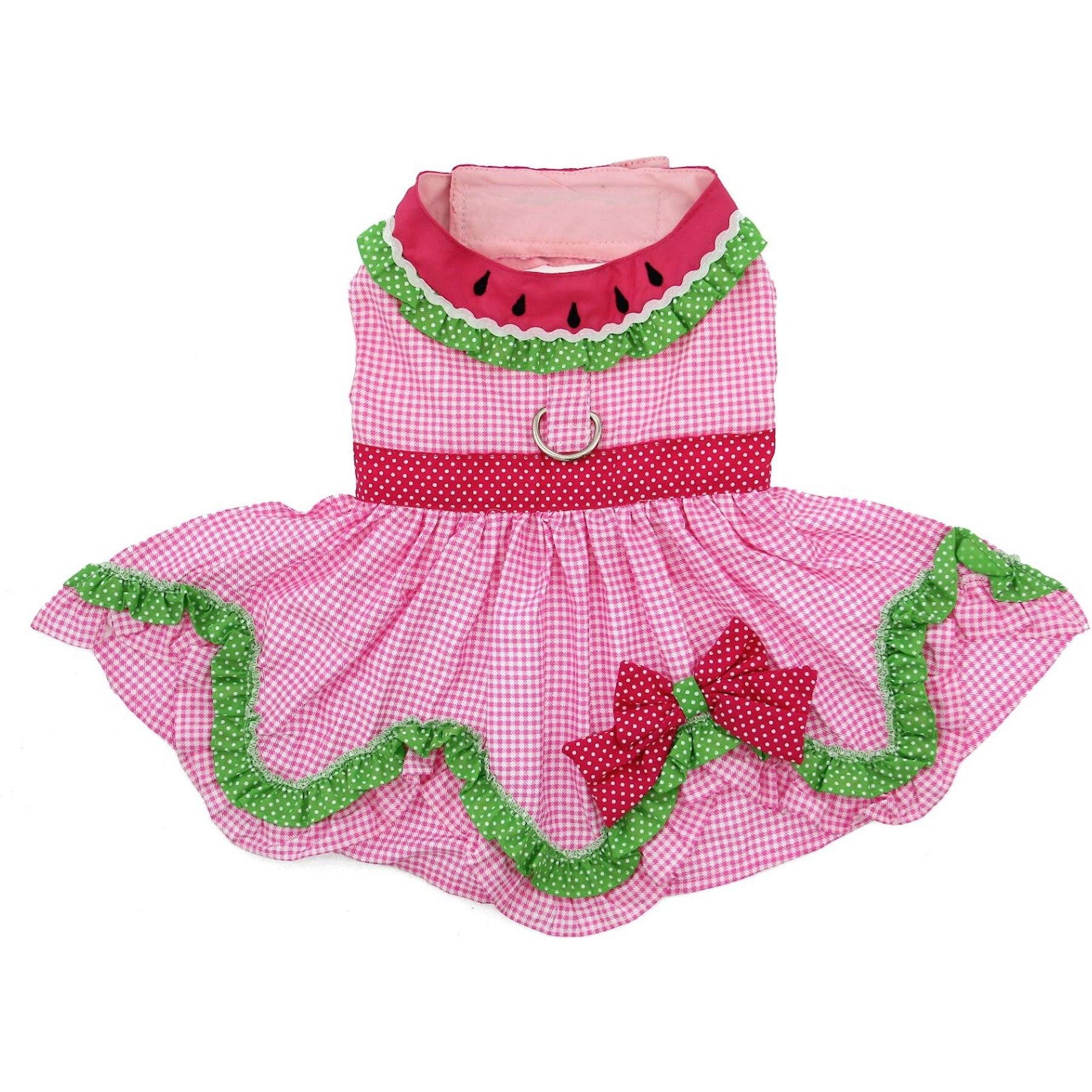 Doggie Design Watermelon Dog Dress with Matching Leash, X-Small