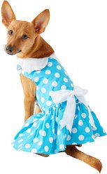 Doggie Design Blue Polka Dot Dog Dress with Matching Leash, Medium