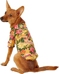 Doggie Design Hawaiian Sunset Hibiscus Dog & Cat Camp Shirt, Small