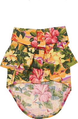 Show full view: Doggie Design Hawaiian Sunset Hibiscus Dog & Cat Camp Shirt, Small slide 4 of 9
