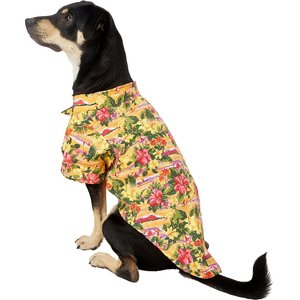 Doggie Design Hawaiian Sunset Hibiscus Dog & Cat Camp Shirt, X-Large