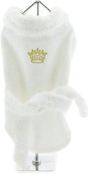 Doggie Design Luxury Dog Bathrobe, Large, Gold Crown