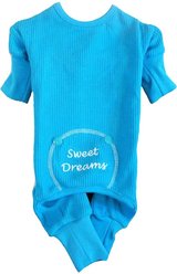 Doggie Design Sweet Dreams Thermal Dog Pajamas, Blue, X-Small slide 2 of 5