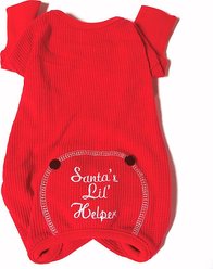 Doggie Design Santa's Lil' Helper Christmas Thermal Dog Pajamas, X-Small slide 2 of 4