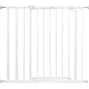 Summer by Ingenuity Everywhere Extra Tall Walk Through Safety Metal Dog & Cat Gate, 36-in, White