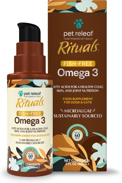 Pet Releaf Rituals Omega 3 Algae Liquid Skin & Coat Supplement for Dogs & Cats, 2-oz jar