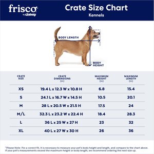 Frisco Plastic Dog & Cat Kennel, Almond & Black, X-Large