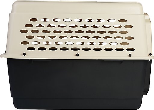 Frisco Plastic Dog & Cat Kennel, Almond & Black, X-Large