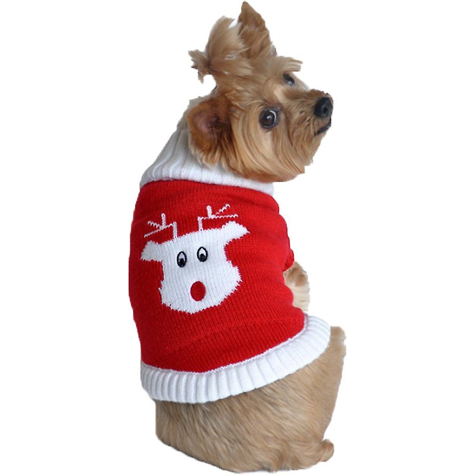 Doggie Design Rudolph Holiday Dog Sweater, 3X-Large