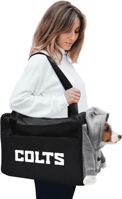 Show full view: Littlearth Furry Fan Airline-Approved Dog & Cat Carrier Bag, Indianapolis Colts slide 3 of 7