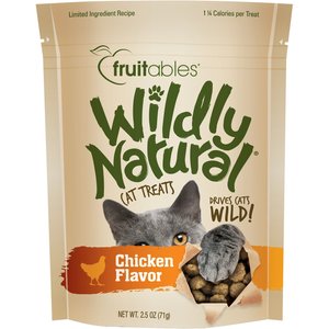 Fruitables Wildly Natural Chicken Flavor Cat Treats, 2.5-oz bag