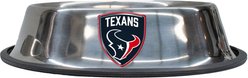 Littlearth Everyday Non-Skid Stainless Steel Dog & Cat Bowl, Houston Texans, Large: 4-cup