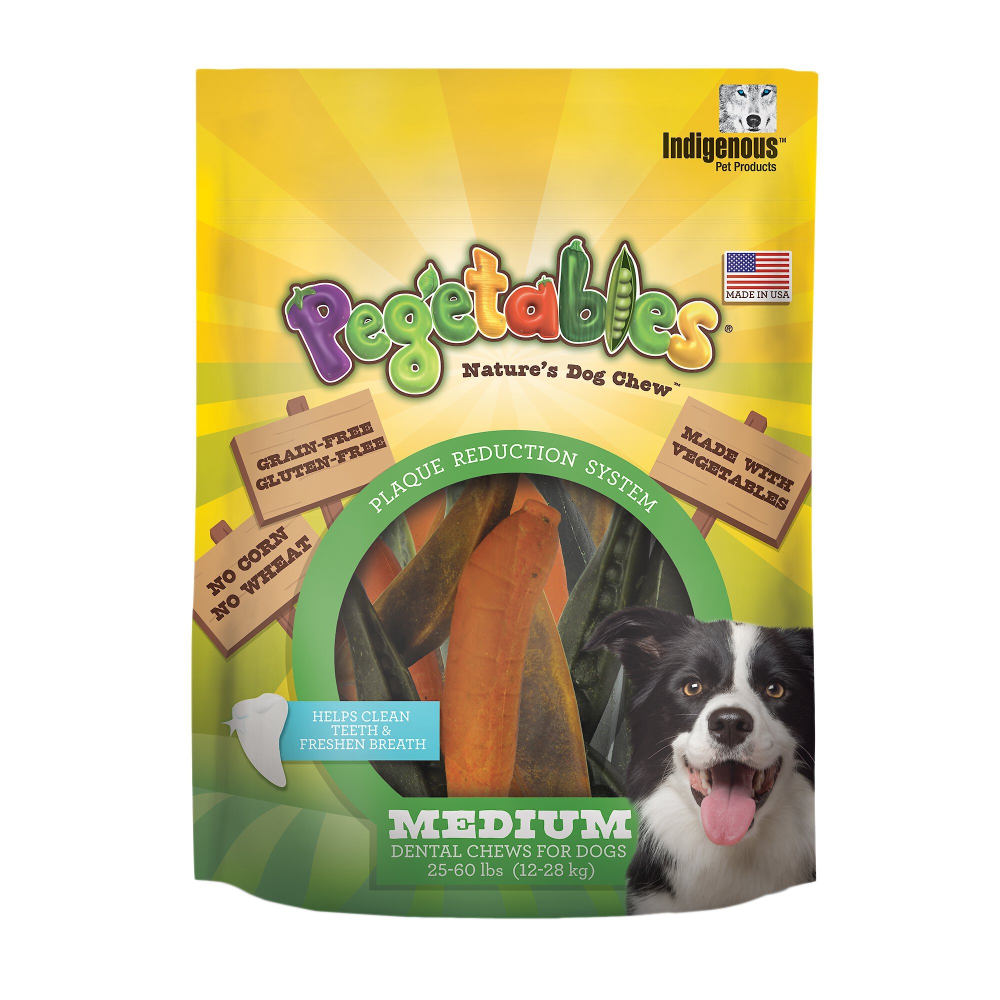 INDIGENOUS PET PRODUCTS Pegetables Grain Free Medium Breed Dental