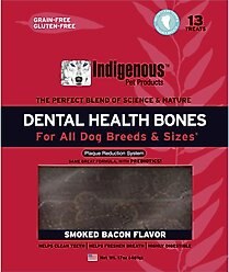 Indigenous Pet Products Smoked Bacon Grain-Free Dental Dog Treats, 13 count slide 1 of 4