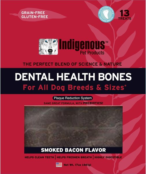 Indigenous Pet Products Smoked Bacon Grain-Free Dental Dog Treats, 13 count slide 1 of 4