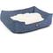 Show in main carousel: Majestic Pet Palette Heathered Contemp Lounge Bolster Dog Bed with Removable Cover, Large, Blue slide 3 of 5