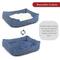 Show in main carousel: Majestic Pet Palette Heathered Contemp Lounge Bolster Dog Bed with Removable Cover, Large, Blue slide 5 of 5