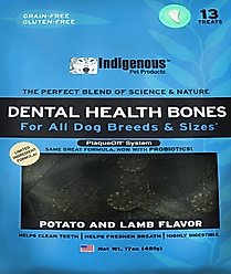 Indigenous Pet Products Potato & Lamb Grain-Free Dental Dog Treats, 13 count
