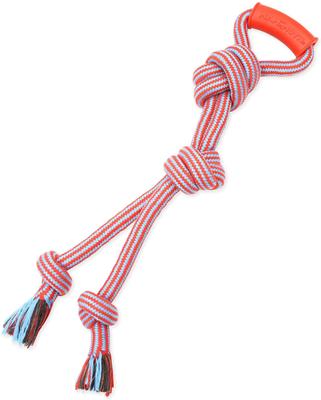 Show full view: Mammoth Flossy Chews EXTRA Premium Cotton Poly Color Twin Rope Tug with Handle Dog Toy, Assorted Colors, Large slide 2 of 2