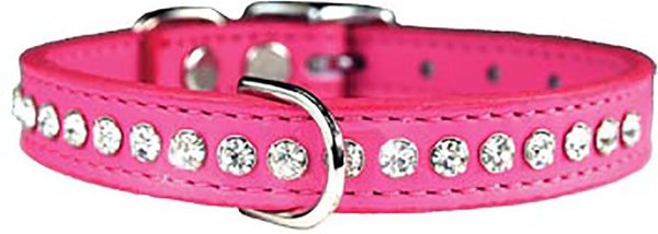 OmniPet Signature Leather Crystal Dog Collar, Pink, 10-in slide 1 of 4