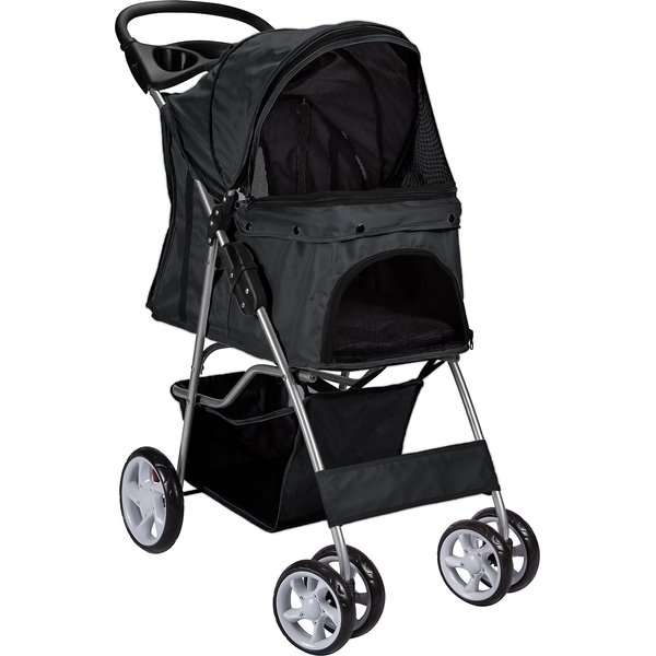 FRISCO Dog & Cat Collapsible Stroller, Black - Chewy.com