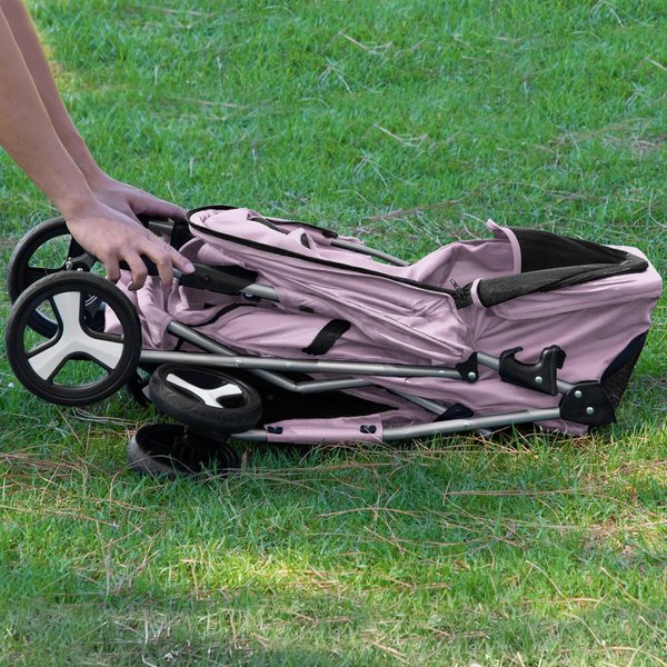 Show full view: Paws & Pals Folding Dog & Cat Stroller, Pink slide 4 of 6