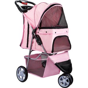 Paws & Pals Jogger Folding Dog & Cat Stroller, Pink