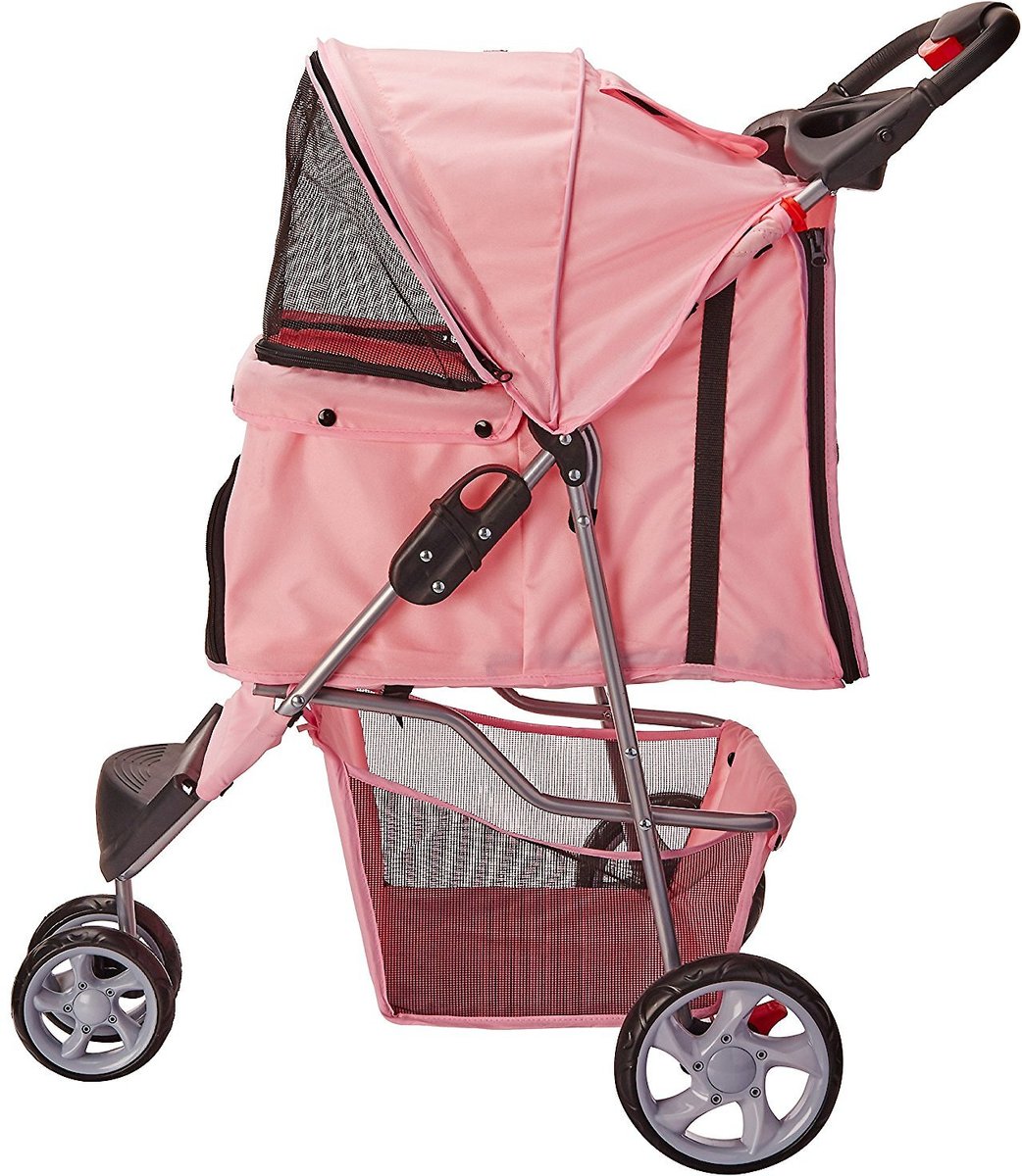 PAWS PALS Jogger Folding Dog Cat Stroller Pink Chewy