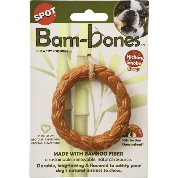 ETHICAL PET Bambones Plus Beef Tough Dog Chew Toy, 4in