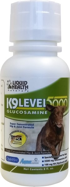 Liquid Health Pets K9 Level 5000 Glucosamine Dog Supplement, 8-oz bottle slide 1 of 2