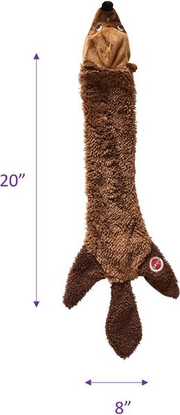 Ethical Pet Love The Earth Mink Stuffing-Free Plush Dog Toy, Brown