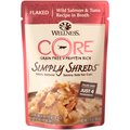 Wellness CORE Simply Shreds Grain-Free Wild Salmon & Tuna Wet Cat Food Topper, 1.75-oz, case of 12
