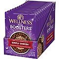 Wellness Bowl Boosters Simply Shreds Chicken, Beef & Carrots Natural Grain-Free Wet Dog Food Mixer or Topper, 2.8-oz pouch, case of 12