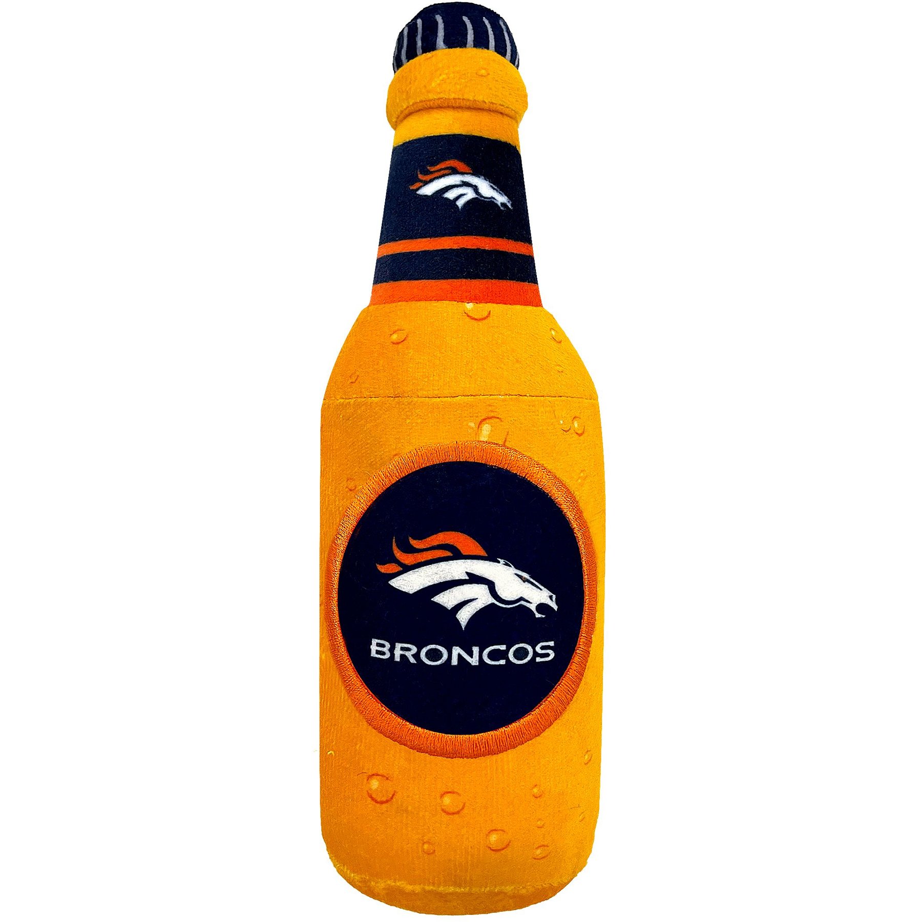 Pets First Bottle Squeaky Dog Chew Toy, Denver Broncos